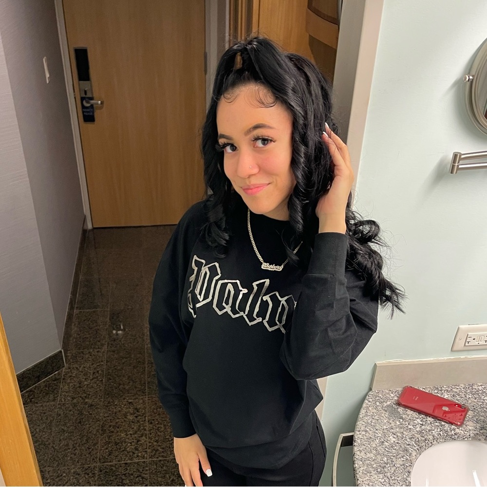 Palm angels long sleeve glow in the dark logo tee